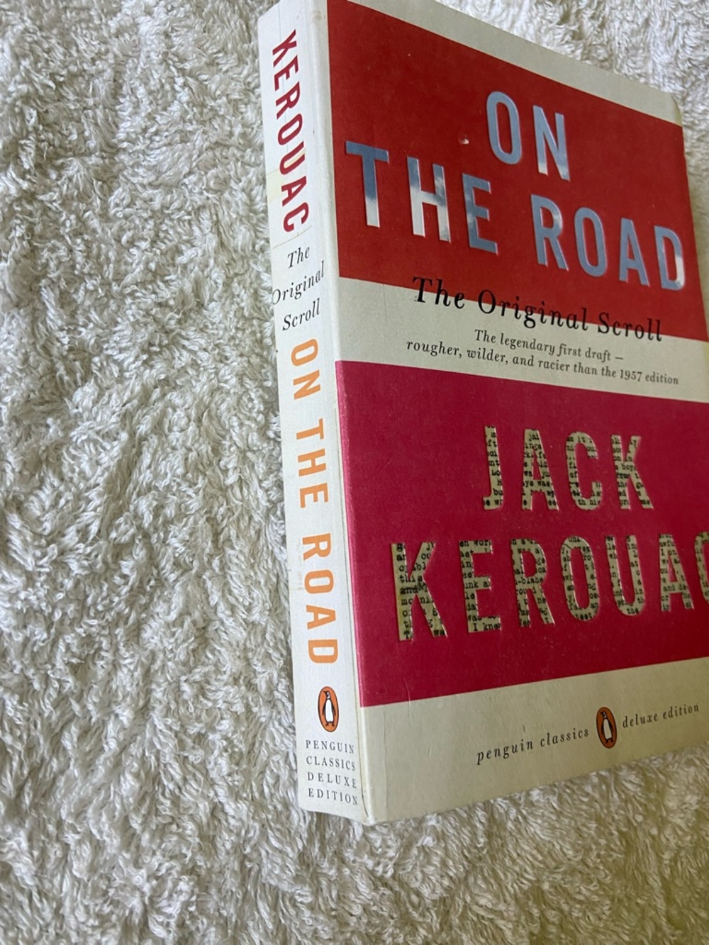 On the Road by Jack Kerouac - Red and Cream Paperback